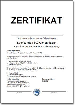 Zertifikat